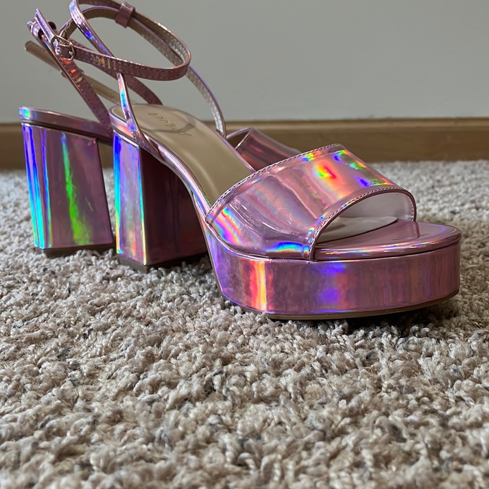 Windsor Just Like That Chrome Platform Heels
